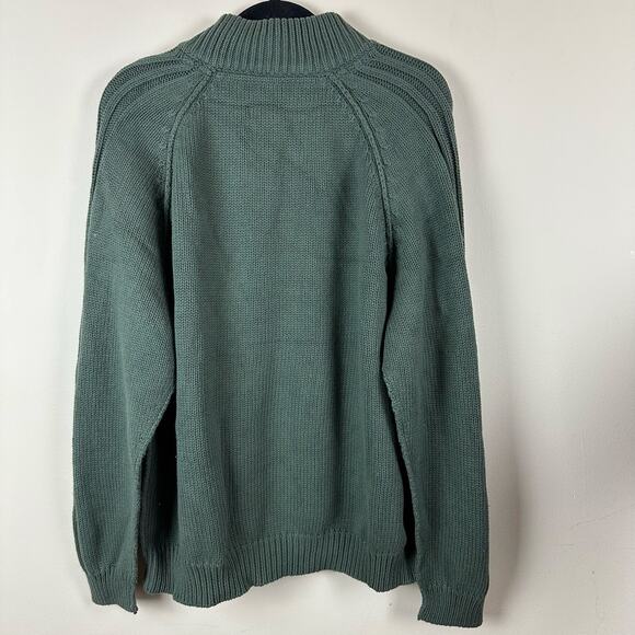 The Territory Ahead Cashmere Blend Henley Mock Neck Sweater Snap Reverse Mens XL - Picture 3 of 8